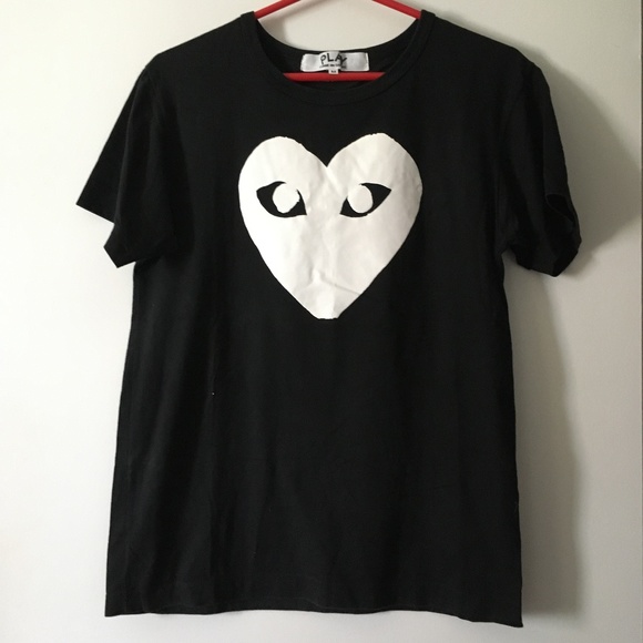 Genuine COMME DES GARCONS PLAY Black Cotton Tee M - Picture 1 of 5